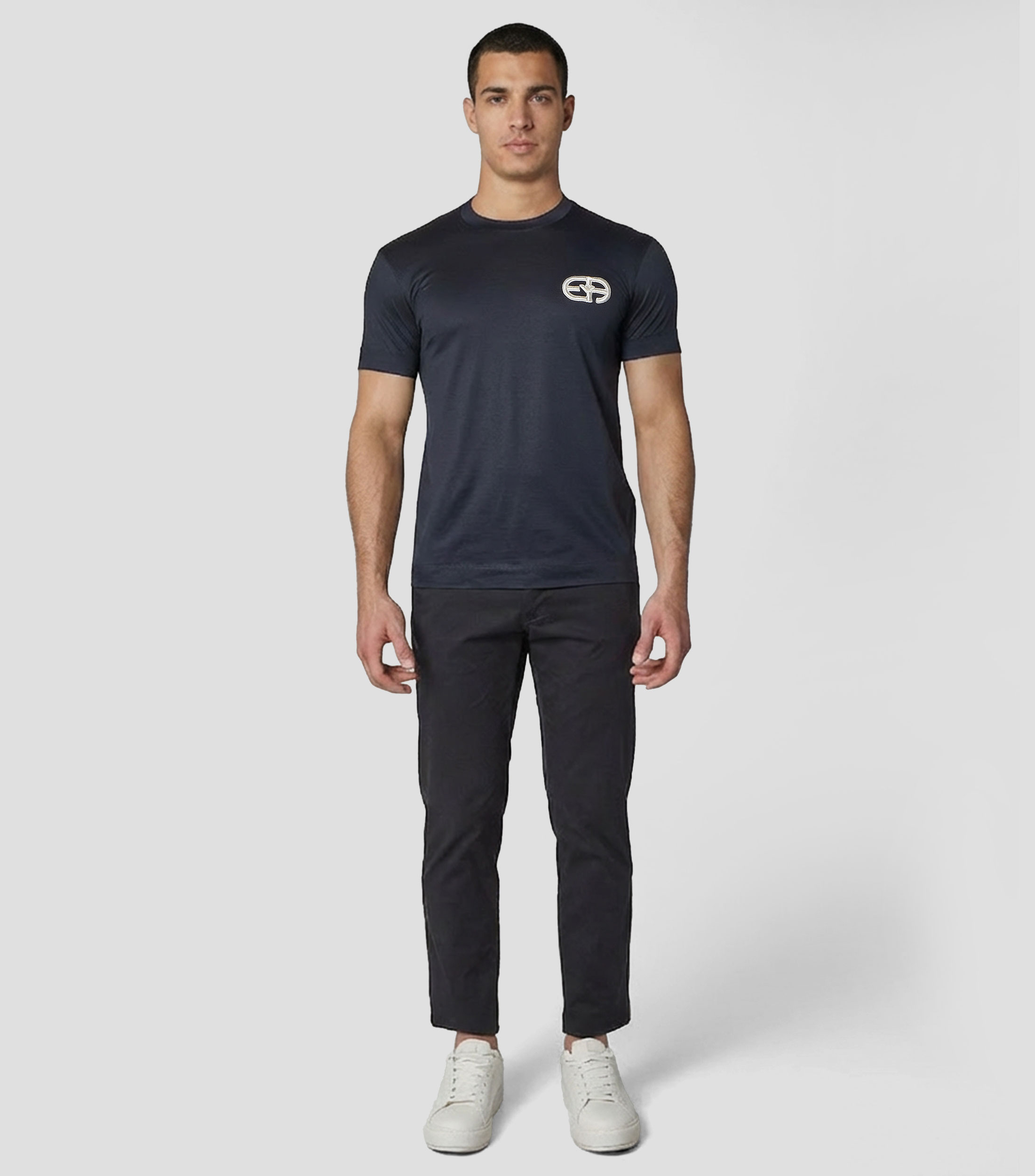 Playera cuello redondo manga corta lisa Hombre